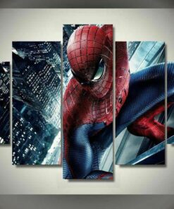 No Frame Spiderman Kids Room Gift Five Piece Canvas Multi Panel Home Decor Art