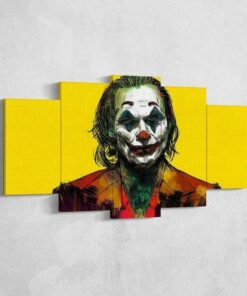 No Frame Joker Joaquin Phoenix Five Piece Canvas Multi Panel Home Decor Art