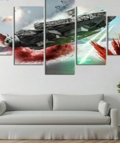 No Frame Millennium Falcon Star Wars Five Piece Canvas Multi Panel Home Decor Art