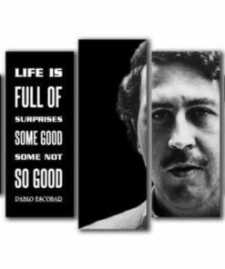 No Frame Pablo Escobar Quote Kingpin Five Piece Canvas Multi Panel Home Decor Art