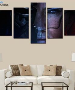 No Frame The Rise of Skywalker Rey Five Piece Canvas Multi Panel Home Decor Art