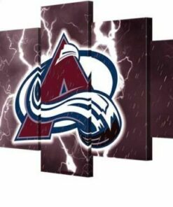 No Frame Colorado Avalanche Hockey Five Piece Canvas Multi Panel Home Decor Art 5