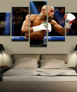 No Frame Floyd Mayweather Boxing Five Piece Canvas Multi Panel Home Decor Art