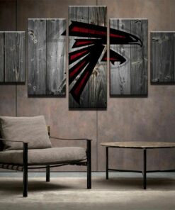 No Frame Atlanta Falcons Football Five Piece Canvas Multi Panel Home Decor Art 5