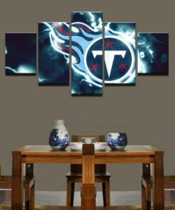 No Frame Tennessee Titans Football Five Piece Canvas Multi Panel Home Decor Art 5