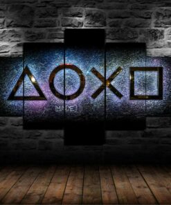 Playstation Gaming Buttons Game Five Piece Canvas Multi Panel Home Decor Art 5