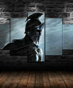 No Frame Spartan Warrior Battle Five Piece Canvas Multi Panel Home Decor Art 5