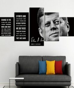 John Kennedy President No Frame Five Piece Canvas Multi Panel Home Decor Art 5