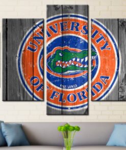No Frame Florida Gators College Five Piece Canvas Multi Panel Home Decor Art 5