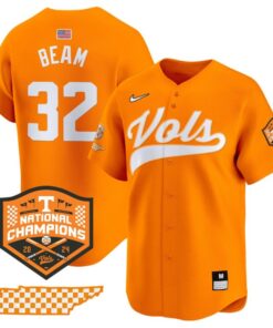 Drew Beam Jersey #32 Tennessee Volunteers Baseball 2024 Champions Vapor Premier Limited Orange