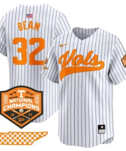 Drew Beam Jersey #32 Tennessee Volunteers Baseball 2024 Champions Vapor Premier Limited Pinstripe