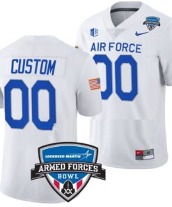 Custom Air Force Falcons Jersey Name and Number NCAA College Football Armed Forces Bowl White