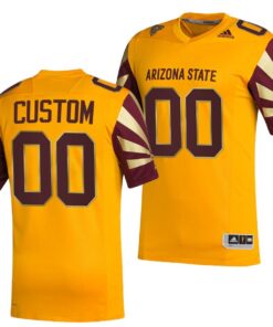 Custom Arizona State Sun Devils Jersey Name and Number NCAA College Football Gold Reverse Retro