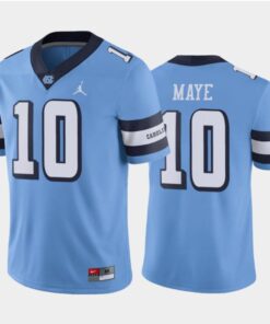 Drake Maye Jersey #10 North Carolina Tar Heels College Football All Stitched Blue