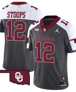 Drake Stoops Jersey #12 Oklahoma Sooners Vapor Limited College Football Stitched Special Anthracite
