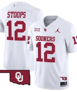 Drake Stoops Jersey #12 Oklahoma Sooners Vapor Limited College Football Stitched White