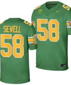Oregon Ducks Penei Sewell Jersey #58 Football Game College Green 2023-24