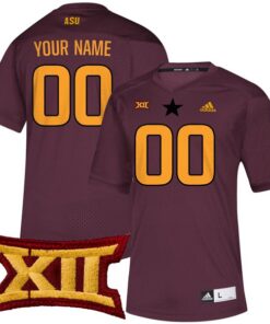 Custom Arizona State Sun Devils Jersey Name and Number College Football Maroon Game Stitched