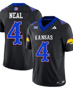 Devin Neal Jersey #4 Kansas Jayhawks Blackhawk Vapor Limited Football Black