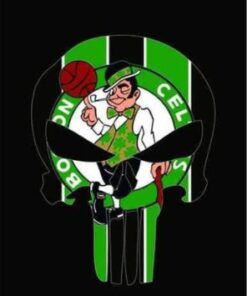 Boston Celtics Skull Flag 3X5Ft Polyester Banner USA Digital Printing