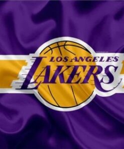 Los Angeles Lakers Custom US Flag 3X5Ft Polyester Banner USA Digital Print
