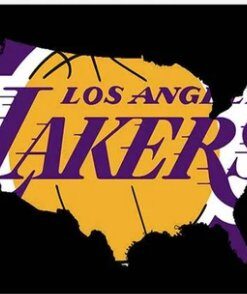 Los Angeles Lakers Team Black Flag 3X5Ft Polyester Banner USA Digital Print