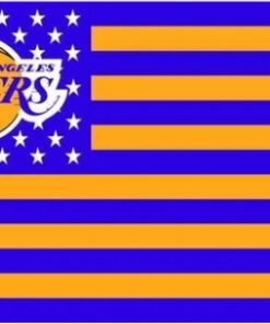 Los Angeles Lakers Star Flag 3X5Ft Polyester Banner USA Digital Print