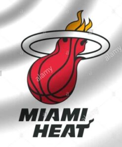 Miami Heat White Flag 3X5Ft Polyester Banner USA Digital Print