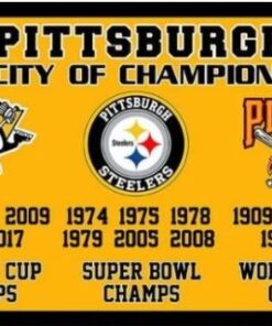 Pittsburgh Cty Champions Flag 3X5Ft Polyester Digital Print Banner USA