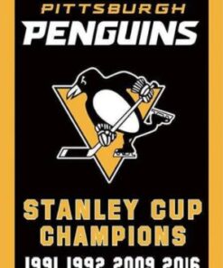 Pittsburgh Penguins Champions Vertical US Flag 3X5Ft Polyester Digital Print Banner USA