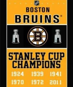 Boston Bruins Stanley Cup Champions Vertical Flag 3X5Ft Polyester Digital Print Banner USA