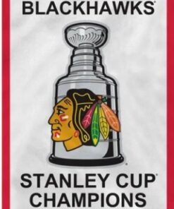 Chicago Blackhawks 2015 Stanley Cup Vertical Flag 3X5Ft Polyester Digital Print Banner USA