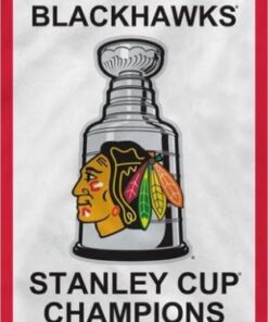 Chicago Blackhawks 2013 Stanley Cup Vertical Flag 3X5Ft Polyester Digital Print Banner USA