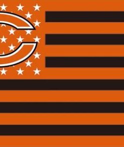 Chicago Bears Star Orange Flag 3X5 Ft Polyester Banner USA 90x150cm
