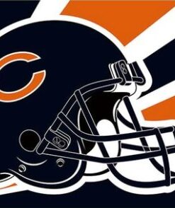 Chicago Bears Helmet US Flag 3X5 Ft Polyester Banner USA 90x150cm
