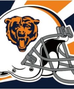Chicago Bears Helmet Sport Flag 3X5 Ft Polyester Banner USA 90x150cm