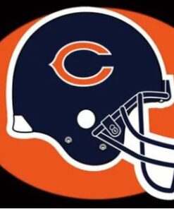 Chicago Bears Helmet Black Orange Flag 3X5 Ft Polyester Banner USA 90x150cm