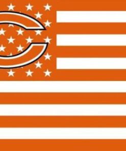 Chicago Bears Star-Spangled Flag 3X5 Ft Polyester Banner USA 90x150cm