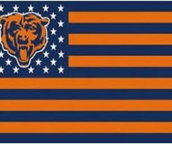 Chicago Bears Star-Spangled US Flag 3X5 Ft Polyester Banner USA 90x150cm