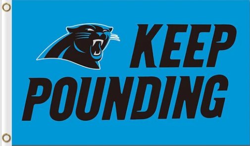 Keep Pounding Carolina Panthers Blue Flag 3X5 Ft Polyester Banner USA 90x150cm