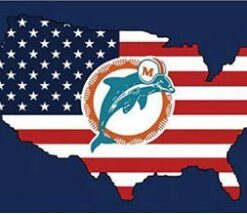 Miami Dolphins Team US Flag 3X5 Ft Polyester Banner USA 90x150cm