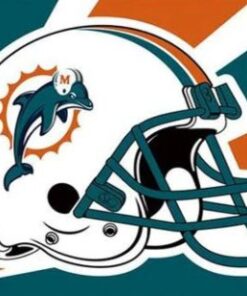 Miami Dolphins Helmet Flag 3X5 Ft Polyester Banner USA 90x150cm