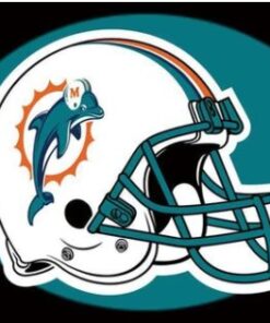 Miami Dolphins Helmet Black Flag 3X5 Ft Polyester Banner USA 90x150cm