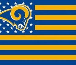 Los Angeles Rams Star and Stripes US Flag 3X5 Ft Polyester Banner USA 90x150cm