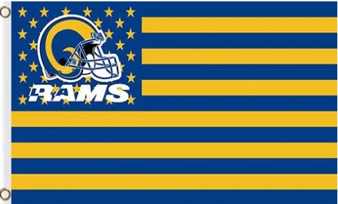 Los Angeles Rams Star Flag 3X5 Ft Polyester Banner USA 90x150cm