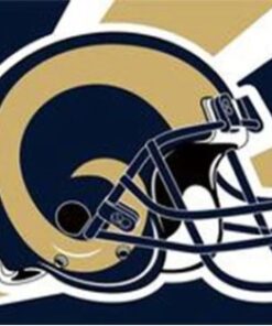 Los Angeles Rams Helmet Flag 3X5 Ft Polyester Banner USA 90x150cm