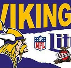 Minnesota Vikings Lite Flag 3X5 Ft Polyester Banner USA 90x150cm