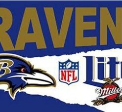 Baltimore Ravens Lite Flag 3X5 Ft Polyester Banner USA 90x150cm