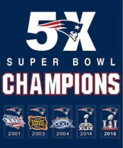 New England Patriots Super Bowl 5X Champions US Flag 3X5 Ft Polyester Banner USA 90x150cm