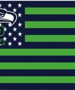 Seattle Seahawks Star and Stripes Flag 3X5 Ft Polyester Banner USA 90x150cm